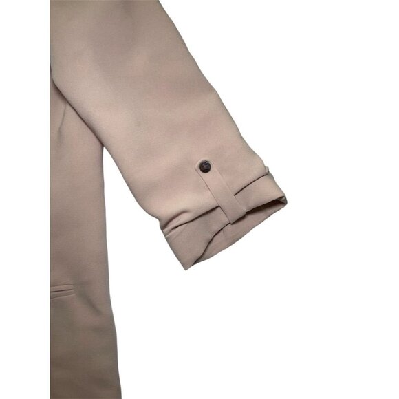 Zara Women's Beige Blazer Medium Tailored Mid-Length Jacket - Picture 7 of 16